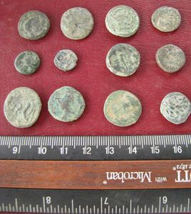 Metal Detector Find 12 Ancient Greek Coins 7455
