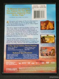 Walt Disney DVD The Lion King 2 2 Disc Special Edition