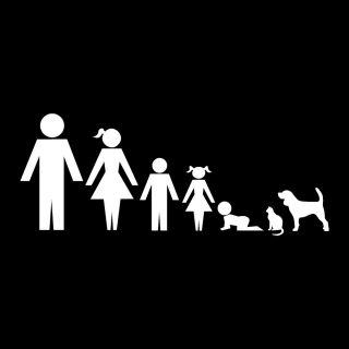 Family Member Stickers Decals Stick Figures Car Window