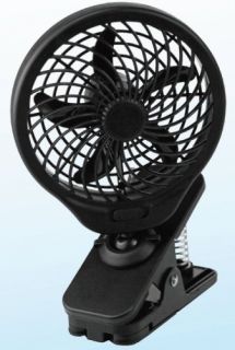 features of o2 cool 5 inch battery operated clip fan 5 inch