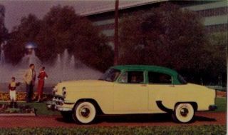 1954 One Fifty Chevrolet 4 Door Sedan Postcard