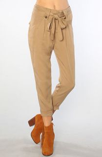 aryn K The Belted Cropped Dress Pant Concrete