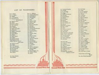  Elizabeth 1st Class Passenger List 1953 H R H The Amir Fahd