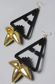 Melody Ehsani The Cluster Earring in Black and Gold