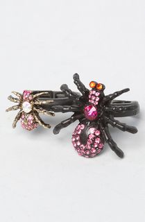 Betsey Johnson The Creepy Critter Boost Spider Two Finger Ring