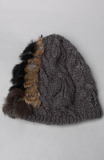  hats tokyo the sugar fur watch beanie in grey and black sale $ 22 95