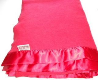 Red Pure Wool Faribo Blanket Faribault Minn 62 x 78