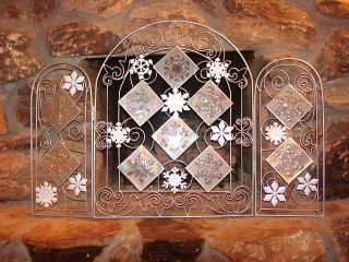 holiday fireplace screen