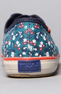 Keds The Champion Floral Sneaker in Ocean Blue