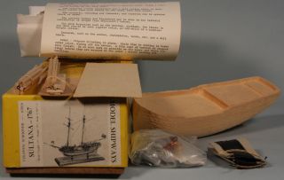 Vintage MODEL SHIPWAYS COLONIAL SCHOONER SULTANA 1767 Kit nr
