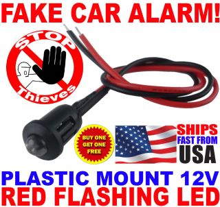 Flashing Dummy Fake Car Alarm Dash Mount LED Light PM