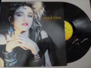 MADONNA SIGNED FIRST ALBUM LP RECORD COA