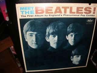 MEET THE BEATLES FIRST ALBUM T2047 WITH 3 ON BACK OF COVER 1964