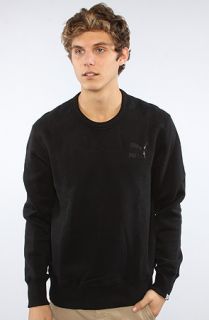 Puma The Fabric Mix Crew Sweatshirt in Black