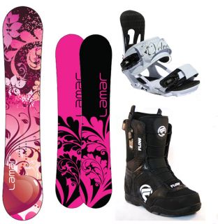 2012 Lamar Essence Women 148cm Snowboard Bindings Flow Quickfit Boots