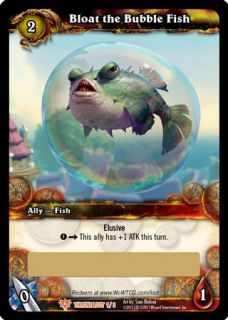 Bloat the Bubble Fish Pet WoW Warcraft Unscratched Loot Card