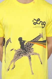 LRG The Giraffe Race Tee in Yellow Concrete