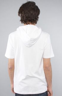 ORISUE The Tony Hooded Henley Tee in White