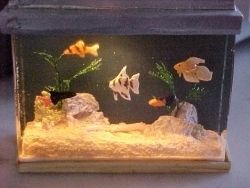  Filled Large Tropical Fish Tank Mini Aquarium for Doll House