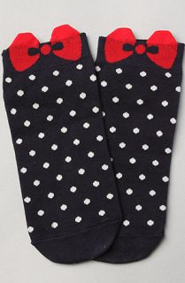 Accessories Boutique The Hello Polka Dot Sock in Navy