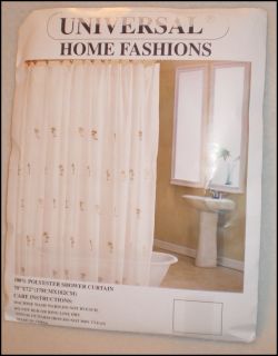 Universal Home Fashions Shower Curtain Palm Trees New