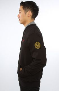 Crooks and Castles The Ssur Omerta Baseball Jacket in Black