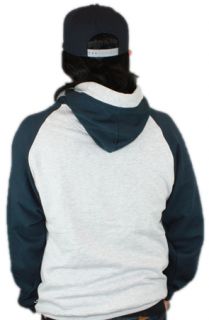 Fully Laced The Collegiate Raglan Hooded SweatshirtH GryNavy