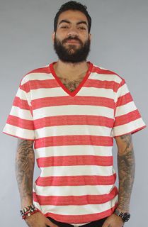 LRG The Forestation VNeck Tee in Red Concrete