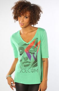 Volcom The Embrace Half Sleeve Tee in Seafoam Green