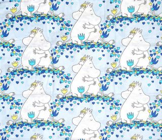 Moomin Pillow Case 55 x 65 cm Love Blue Finlayson