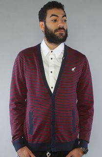 LRG Core Collection The Core Collection Striped Cardigan in Navy