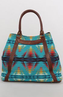 Pendleton The Pecos Leather Tote in Turquoise