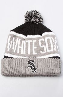 47 Brand Hats The Chicago White Sox Calgary Pom Beanie in Grey Black