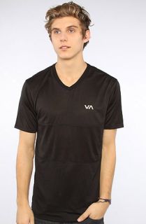 RVCA The Arid VNeck Tee in Black Concrete