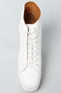 Jeffrey Campbell The Spike Shoe in White With White Studs  Karmaloop