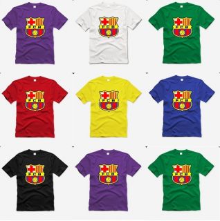 Multi Color Barcelona 100 cottton Short Sleeve T Shirt Fathers Day