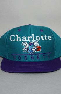 123SNAPBACKS Charlotte Hornets Snapback HatLogo UnderlineTealPurp