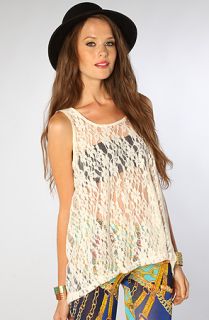 Jack BB Dakota The Colleen Drapey Lace Top in Ivory