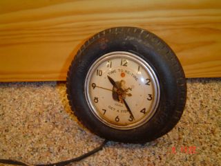 Fisk, Vintage Advertising Clock, Advertising Display, Fisk Tire, Time