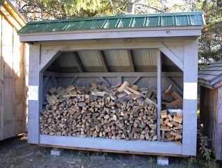 Firewood Storage Woodshed Cord Woodstove Shelter Plans