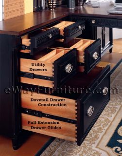 American Federal Executive Quality Fine Modular Home Office Wall Desk
