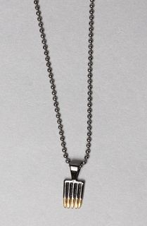 Mathmatiks Jewelry The AK47 Bullet Necklace in Gunmetal Gold Plated