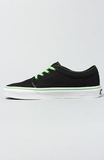 Vans Footwear The 106 Vulcanized Sneaker in Black Green Flash