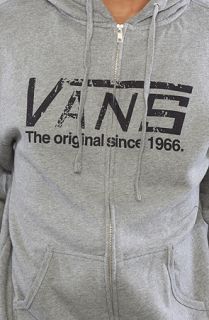 Vans The Old Skool Drop Zip Hoody in Gunmetal