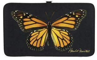 New Harold Feinstein Monarch Orange Yellow Butterfly Flat Wallet Opera