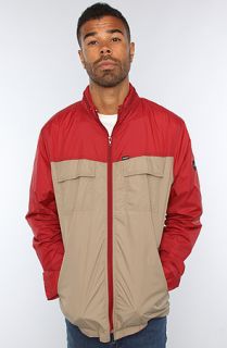 RVCA The Bay Blocker Jacket in Red Concrete