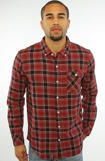 LRG The Future Scholar Buttondown Shirt in Maroon