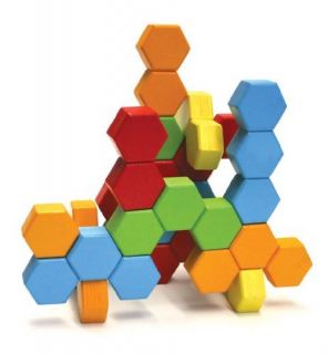 Fat Brain Toys Hexactly Hexagonal Building Blocks Preschool
