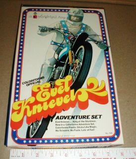 Evel Knievel Vintage Official 1974 Toy Adventure Motorcycle Set NEW
