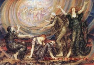 The Mourners Evelyn de Morgan Repro Oil Painting